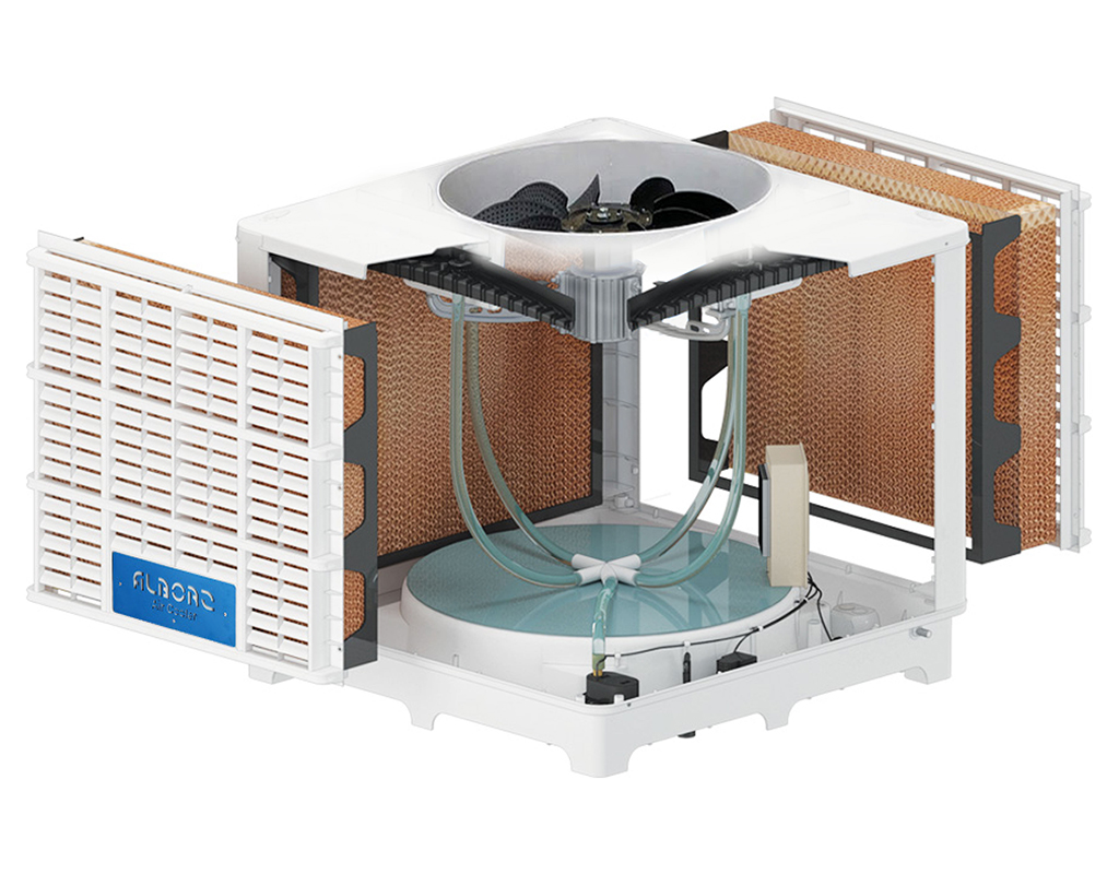 کولر آبی سلولزی پلیمری نیرو تهویه البرز مدل 18000 بالازن - Image 3