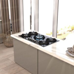 اجاق گاز صفحه ای شیشه ای 5 شعله بیمکث مدل 0058