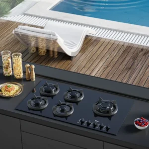 اجاق گاز صفحه ای شیشه ای 5 شعله بیمکث مدل 2103