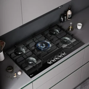 اجاق گاز صفحه ای شیشه ای 5 شعله بیمکث مدل 2202
