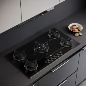 اجاق گاز صفحه ای شیشه ای 5 شعله بیمکث مدل 5073