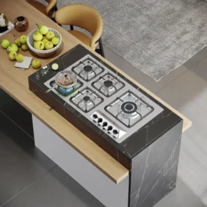 اجاق گاز صفحه ای 5 شعله استیل بیمکث مدل 5079