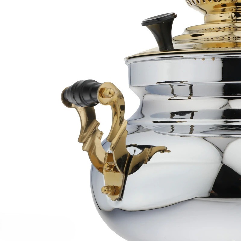 سماور گازی 5 لیتری عالی نسب مدل سیمینه نفیس طلایی - Image 4