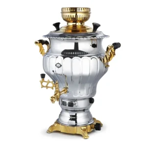 سماور گازی 6 لیتری عالی نسب مدل نگار نفیس طلایی