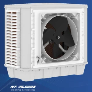 کولر آبی سلولزی پلیمری 4500 پشت پنجره ای نیرو تهویه البرز مدل win4/45F